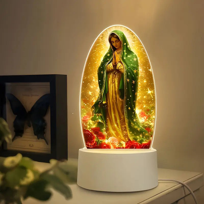 🎅Best Christmas Gift-The Virgin Mary🙏Inspirational Acrylic Faith-Based LED Night Light
