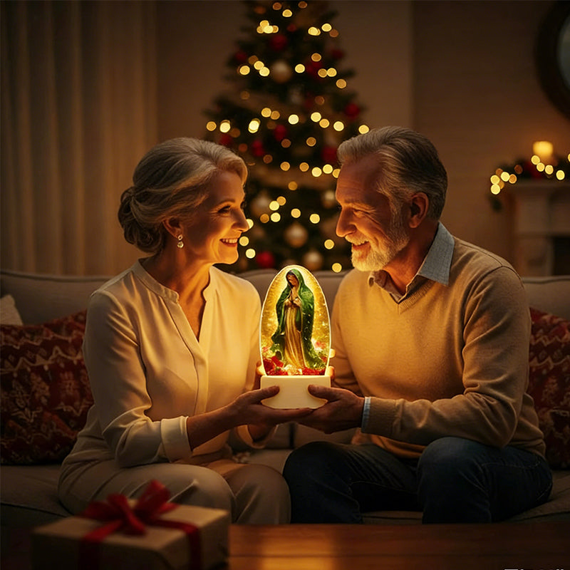 🎅Best Christmas Gift-The Virgin Mary🙏Inspirational Acrylic Faith-Based LED Night Light