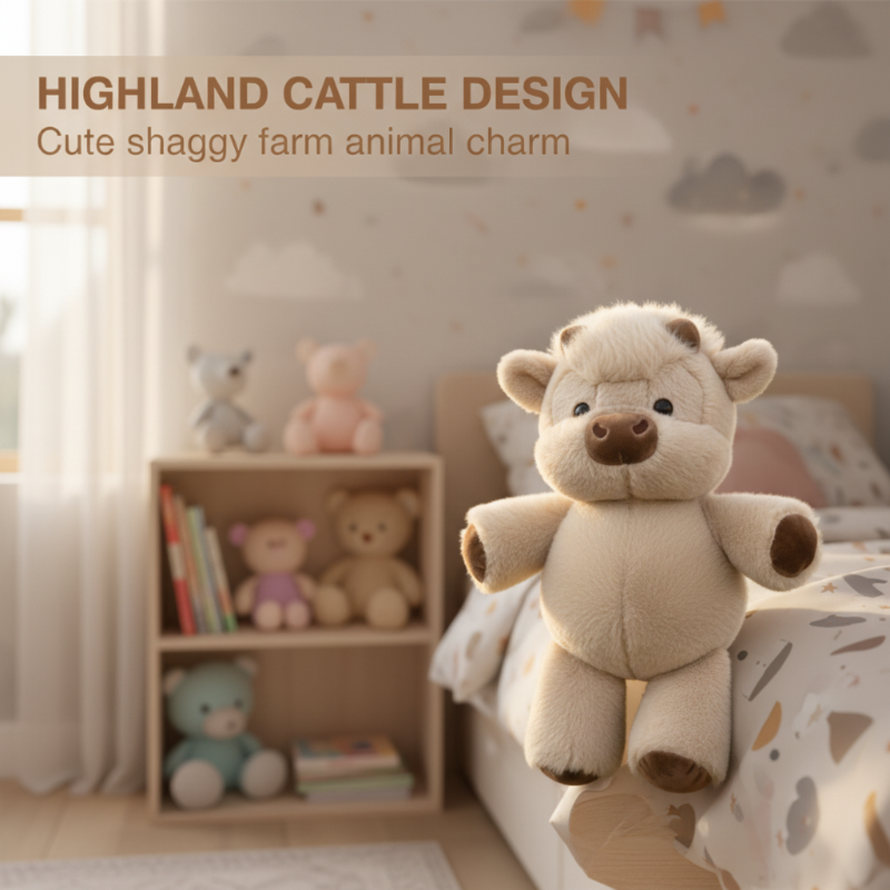 🎃Halloween Deal 50% OFF!🐮Fluffy Highland Cow Soft Toy – Cuddly Charm
