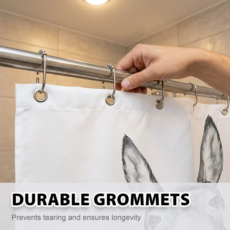 📢50% OFF NOW!!🔥Funny Donkey Shower Curtain with Hooks