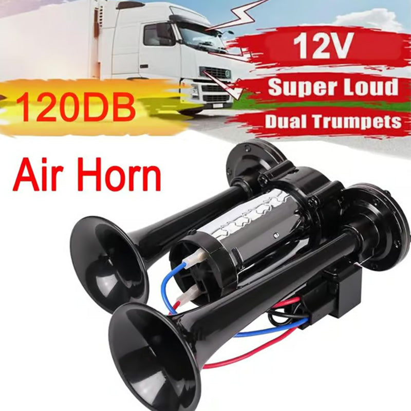 🚨50% OFF! Train Air Horn 120dB – Fits Trucks, Cars & Boats | 12V/24V, Waterproof & Tool-Free Install 🚛🔊