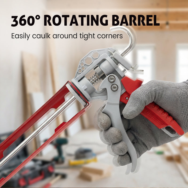 Value Bundle: Bearing Caulking Gun with Rotating Barrel + Caulking Scrapers