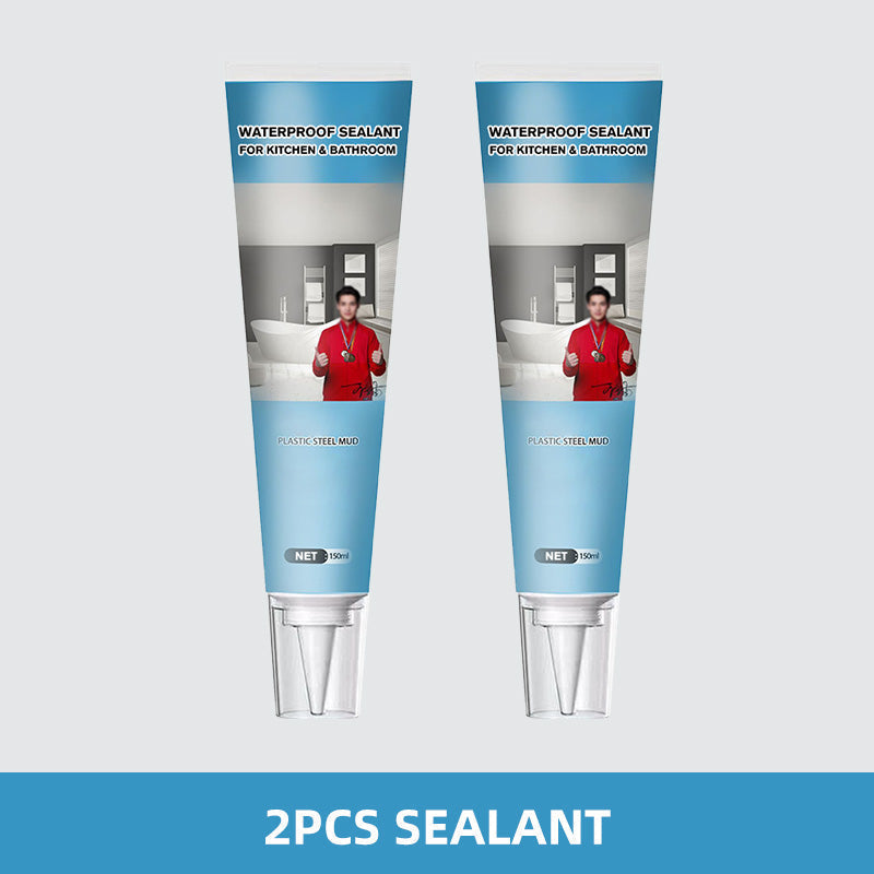 🚿50% OFF NOW! 150ml Waterproof Sealant for Kitchen & Bathroom, Plastic‑Steel Mud Anti‑Mold Gap Filler, Mildew‑Resistant Sealing Paste for Sink, Bathtub & Tile Joints