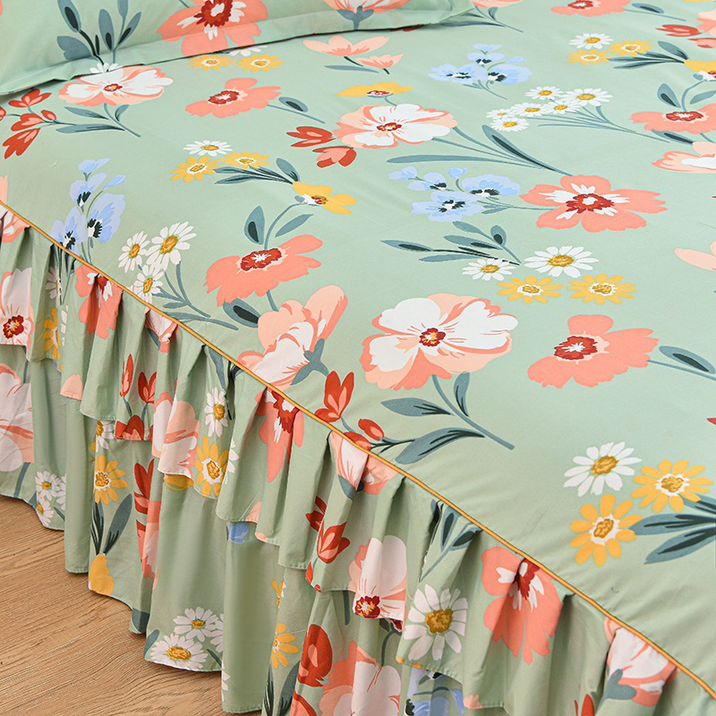 📢📢50% discount!! ⏰ 3-piece ruffled bed skirt set 🛏️
