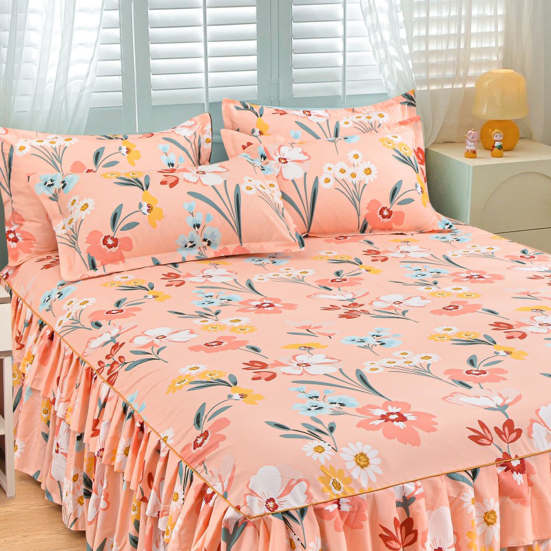 📢📢50% discount!! ⏰ 3-piece ruffled bed skirt set 🛏️
