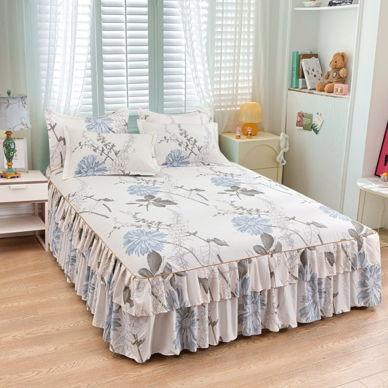 📢📢50% discount!! ⏰ 3-piece ruffled bed skirt set 🛏️