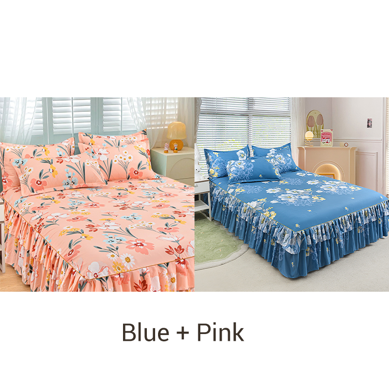 📢📢50% discount!! ⏰ 3-piece ruffled bed skirt set 🛏️