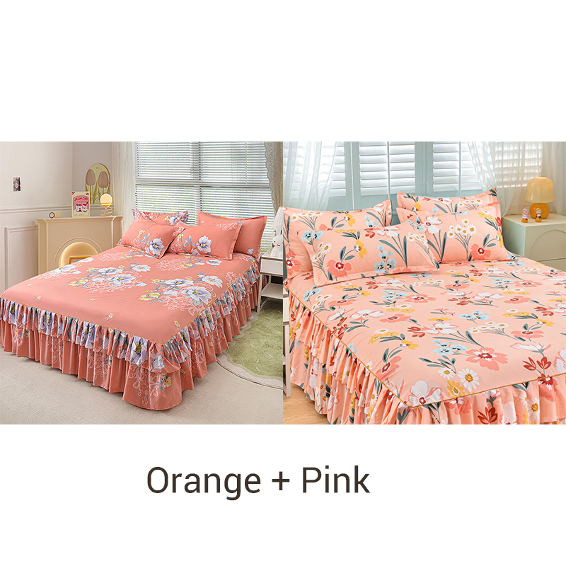 📢📢50% discount!! ⏰ 3-piece ruffled bed skirt set 🛏️
