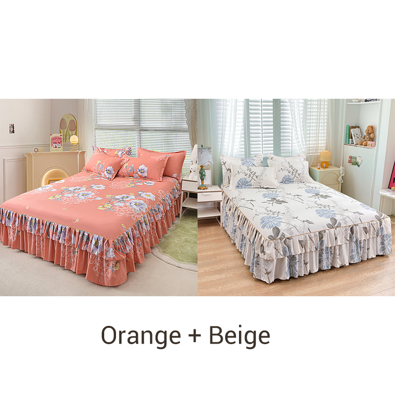 📢📢50% discount!! ⏰ 3-piece ruffled bed skirt set 🛏️