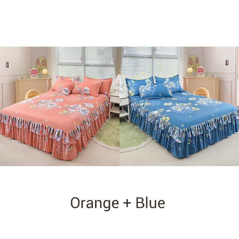 📢📢50% discount!! ⏰ 3-piece ruffled bed skirt set 🛏️