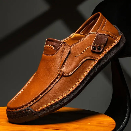 💎47% OFF! 💎 Classic Men’s Slip-On Leather Shoes – Premium Calfskin, All-Day Comfort & Effortless Style