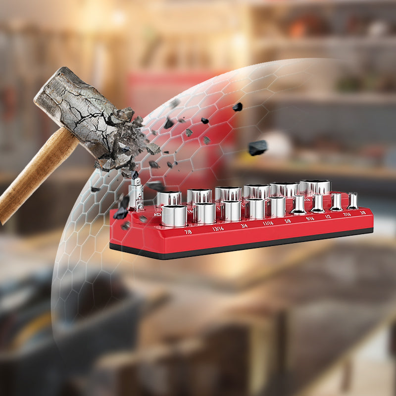 🔧 50% OFF NOW! 🧲 Magnetic Socket Organizer – Color-Coded, Space Saving & Holds Tools Securely 📦
