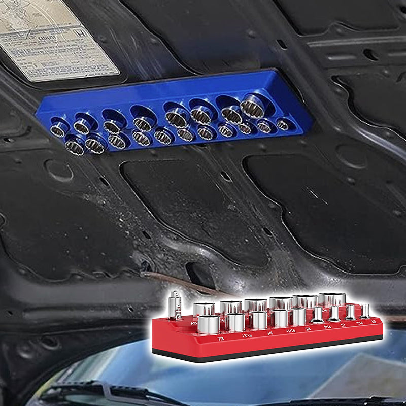 🔧 50% OFF NOW! 🧲 Magnetic Socket Organizer – Color-Coded, Space Saving & Holds Tools Securely 📦