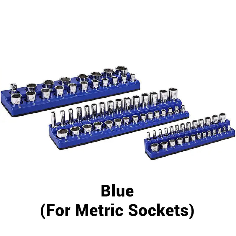 🔧 50% OFF NOW! 🧲 Magnetic Socket Organizer – Color-Coded, Space Saving & Holds Tools Securely 📦