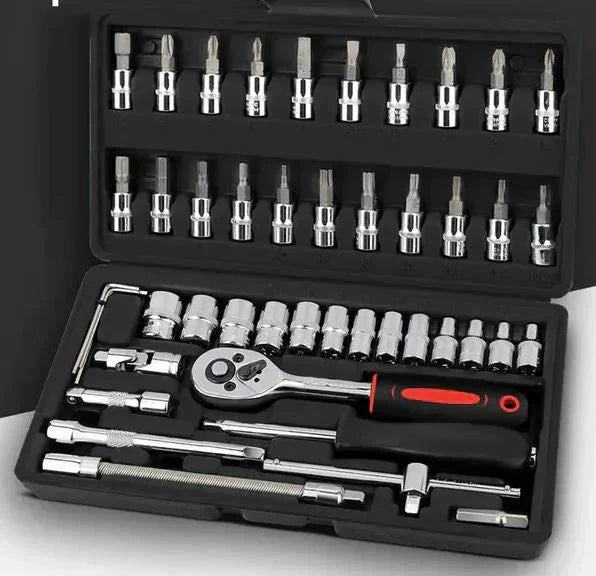 Box Socket Bit Wrench 46-Piece Socket Wrench And Bit Set – bebuyby