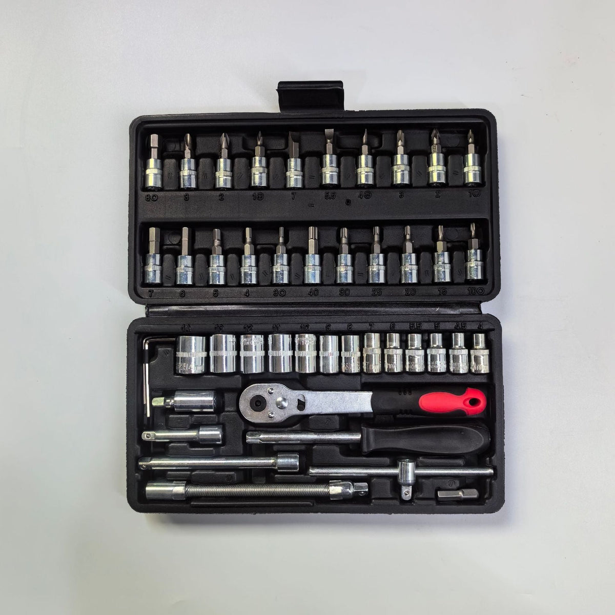 46-Piece Socket Wrench And Bit Set
