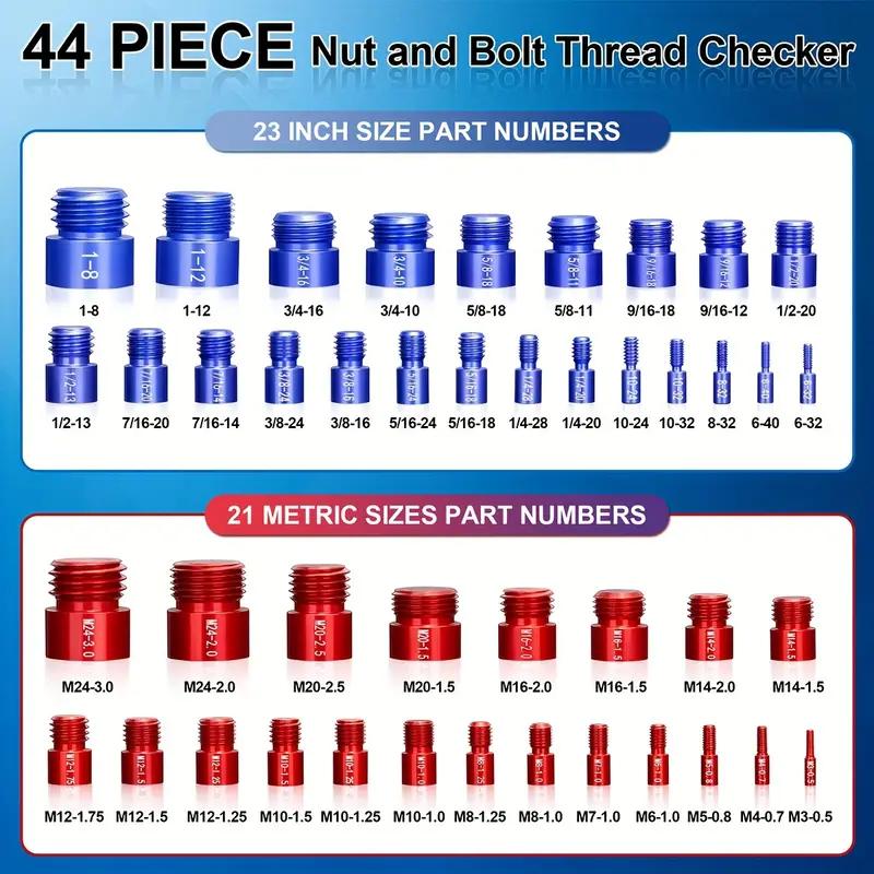 📢📢60%  OFF !! ⏰Nut & Bolt Thread Checker Kit for Inspection of Fixed Bolts or Threaded Holes