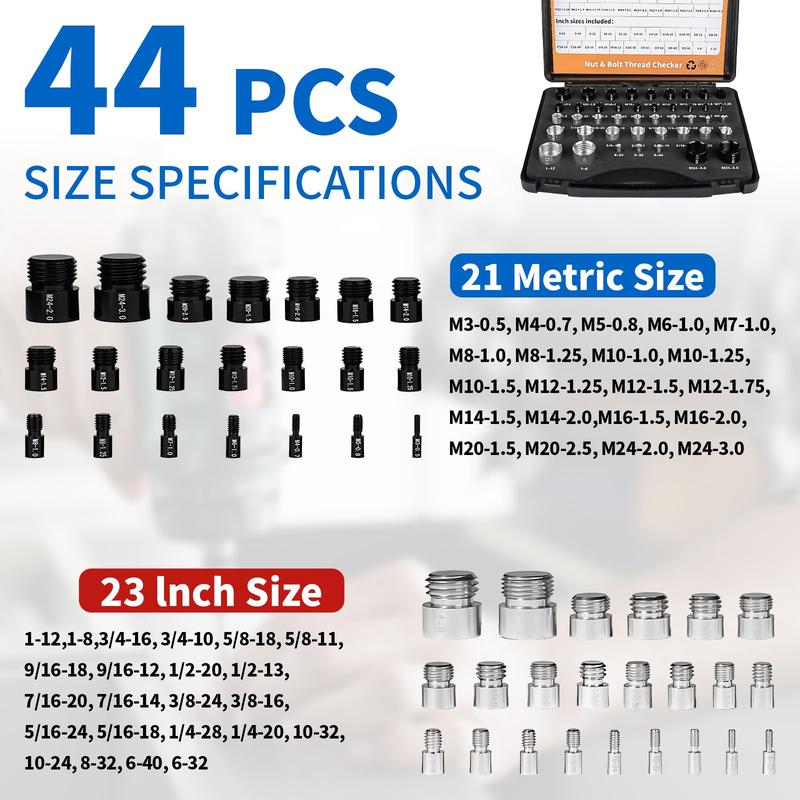 📢📢60%  OFF !! ⏰Nut & Bolt Thread Checker Kit for Inspection of Fixed Bolts or Threaded Holes
