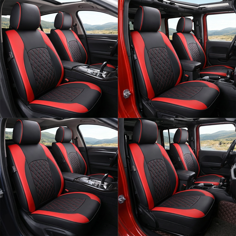 🎁🚗9-Piece Universal Fit Leather Car Seat Cover Set
