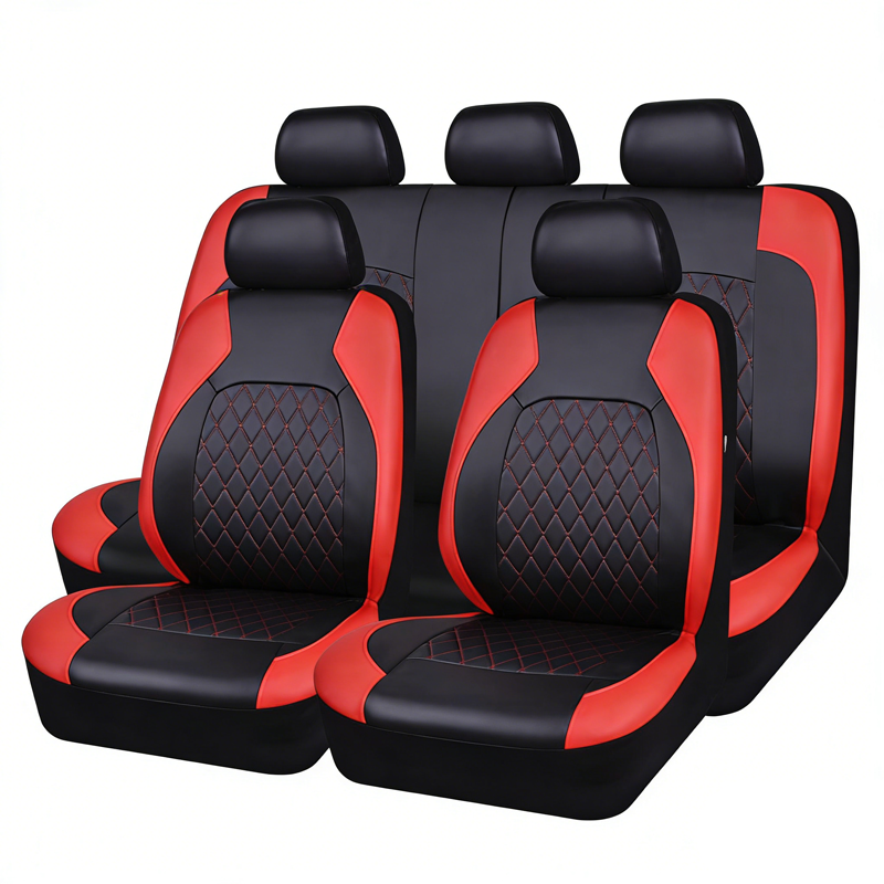 🎁🚗9-Piece Universal Fit Leather Car Seat Cover Set