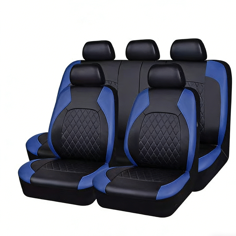 🎁🚗9-Piece Universal Fit Leather Car Seat Cover Set
