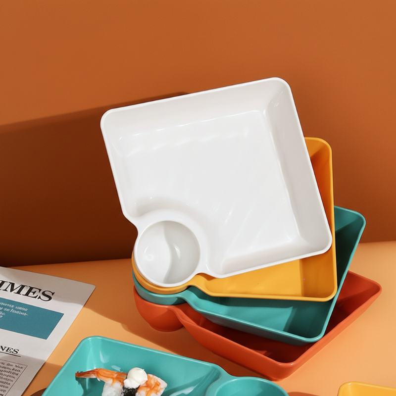 🥳HOT SALE🥳💞50K+ SOLD! Dip Plate – From £4.99! 2-in-1 design, food-grade & non-slip. Fresh, tidy meals – grab yours! ✅