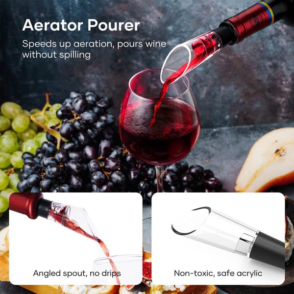 🍾 50% OFF! 🍷 Cordless Electric Corkscrew Set – USB Rechargeable, Automatic Rotation & Ergonomic Design for Gifts ✨