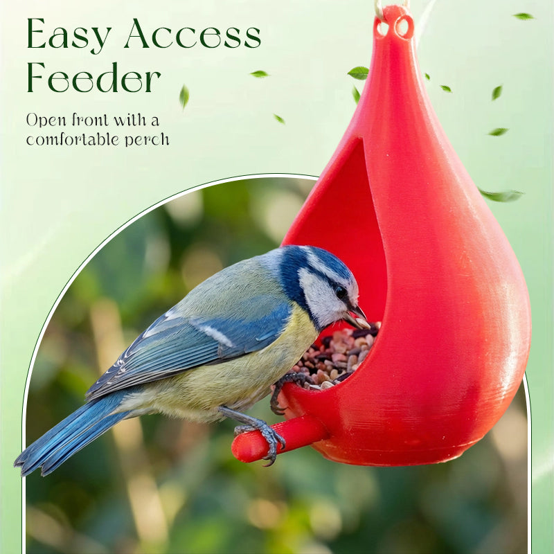 Teardrop-Shaped Hanging Bird Feeder