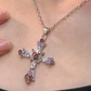 Gothic Rhinestone Cross Necklace