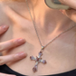 Gothic Rhinestone Cross Necklace