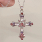 Gothic Rhinestone Cross Necklace