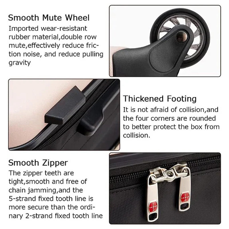 Collapsible Wheeled Carry-On Luggage