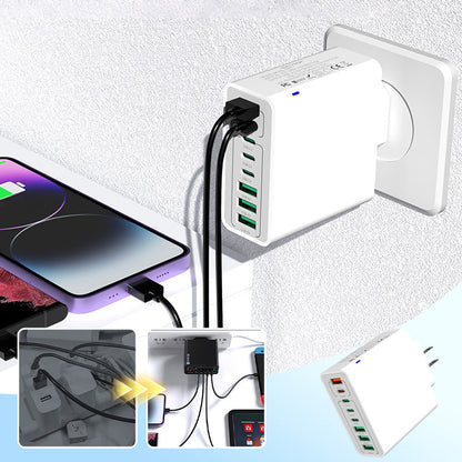 💎 50% OFF! 💎 Multi-Port 150W Fast Charging Hub – 8 USB Ports, Smart Chip Protection & Universal Plug Options – One Hub, All Your Devices ⚡🔌✨