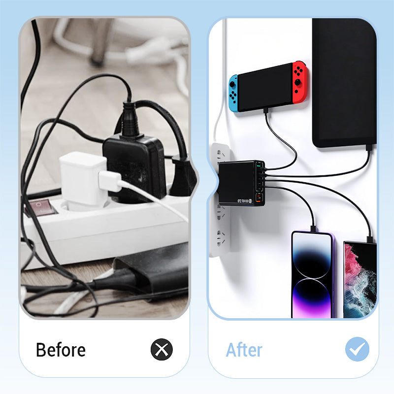 💎 50% OFF! 💎 Multi-Port 150W Fast Charging Hub – 8 USB Ports, Smart Chip Protection & Universal Plug Options – One Hub, All Your Devices ⚡🔌✨