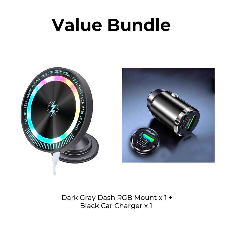 RGB Magnetic Wireless Car Charger Mount