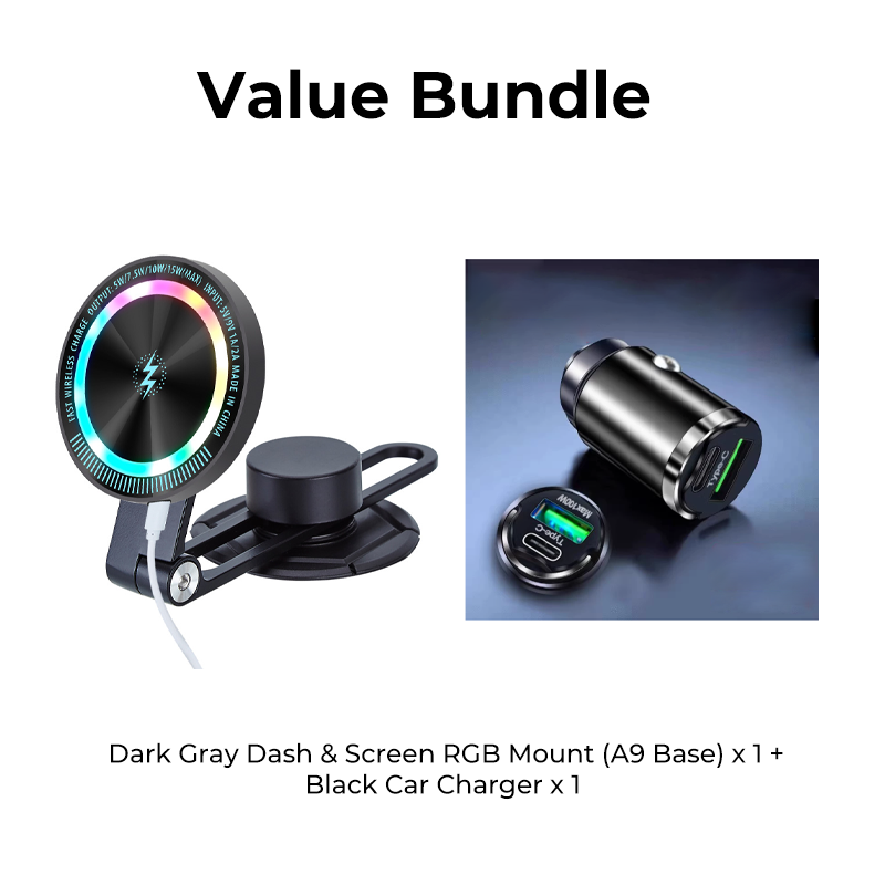 RGB Magnetic Wireless Car Charger Mount
