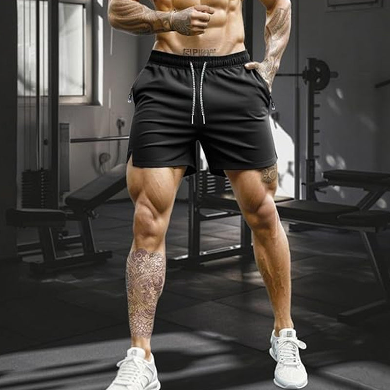 🏆 Meilleure Vente 2026 | Athletic Shorts with Quick-Dry Tech | Zipper Pockets for Essentials 📱💨【-50%】
