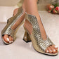👡 50% OFF NOW! ✨ Women's Elegant Peep-Toe Heeled Sandals – Comfortable Block Heel, Adjustable Strap & Chic Design 💃