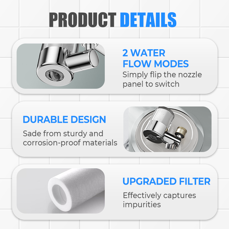 ⏰ Now only 50% off!🔥 NEW! 720° Swivel Faucet Filter Nozzle Set: Clean water and perfect spray in one! 💦✨