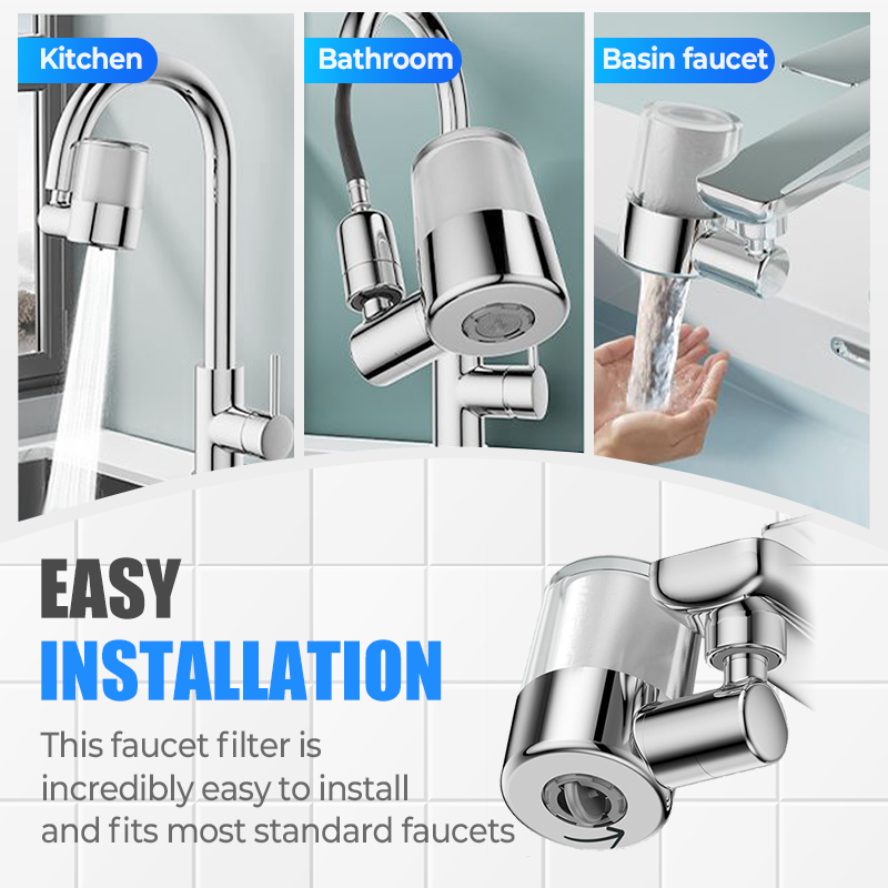 ⏰ Now only 50% off!🔥 NEW! 720° Swivel Faucet Filter Nozzle Set: Clean water and perfect spray in one! 💦✨