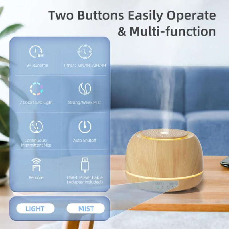 Essential Oil Diffuser Humidifier with Remote Control