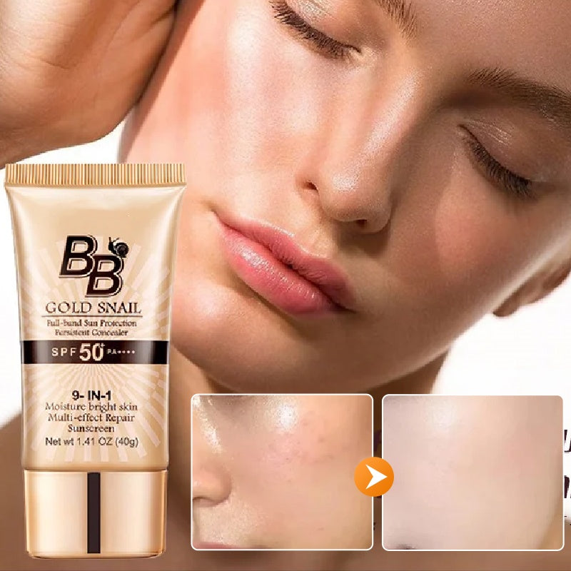 SPF50+ Snail Mucin BB Cream - All-in-One Foundation with Sun Protection