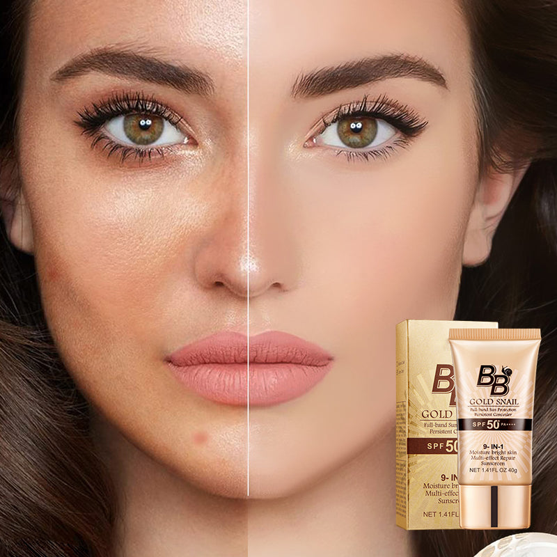 SPF50+ Snail Mucin BB Cream - All-in-One Foundation with Sun Protection