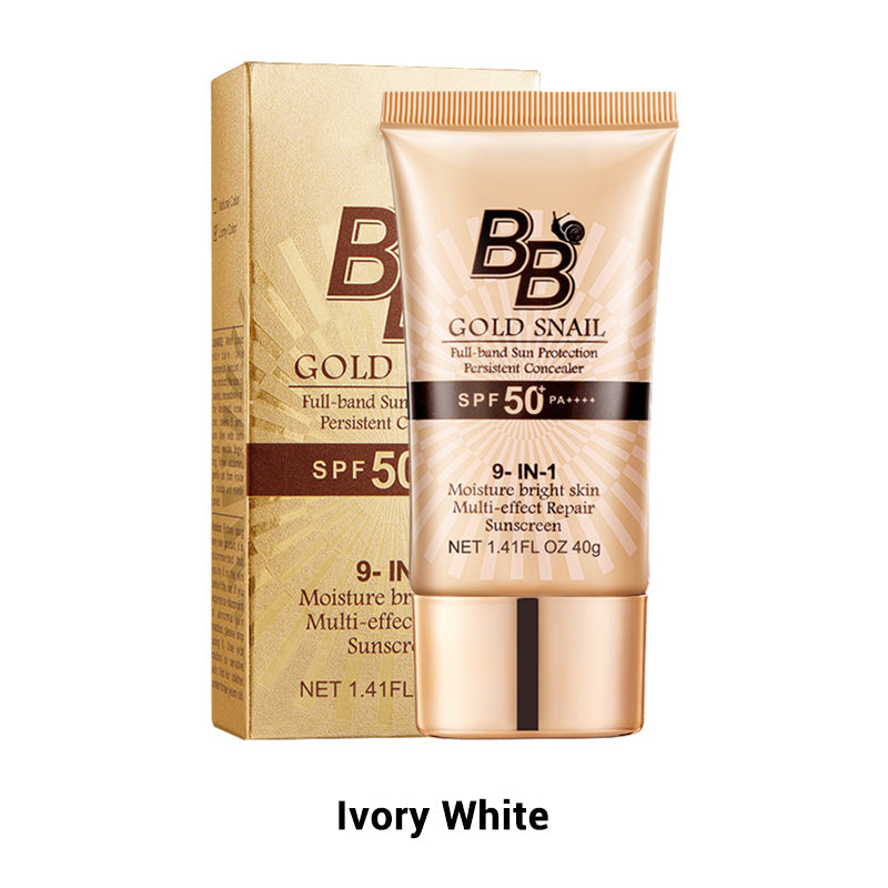 SPF50+ Snail Mucin BB Cream - All-in-One Foundation with Sun Protection