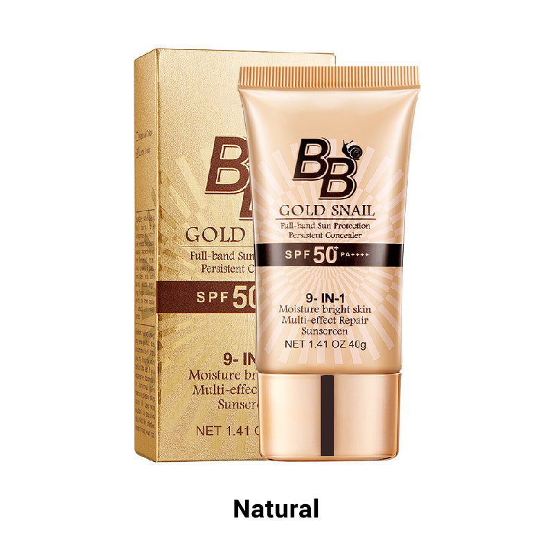 SPF50+ Snail Mucin BB Cream - All-in-One Foundation with Sun Protection