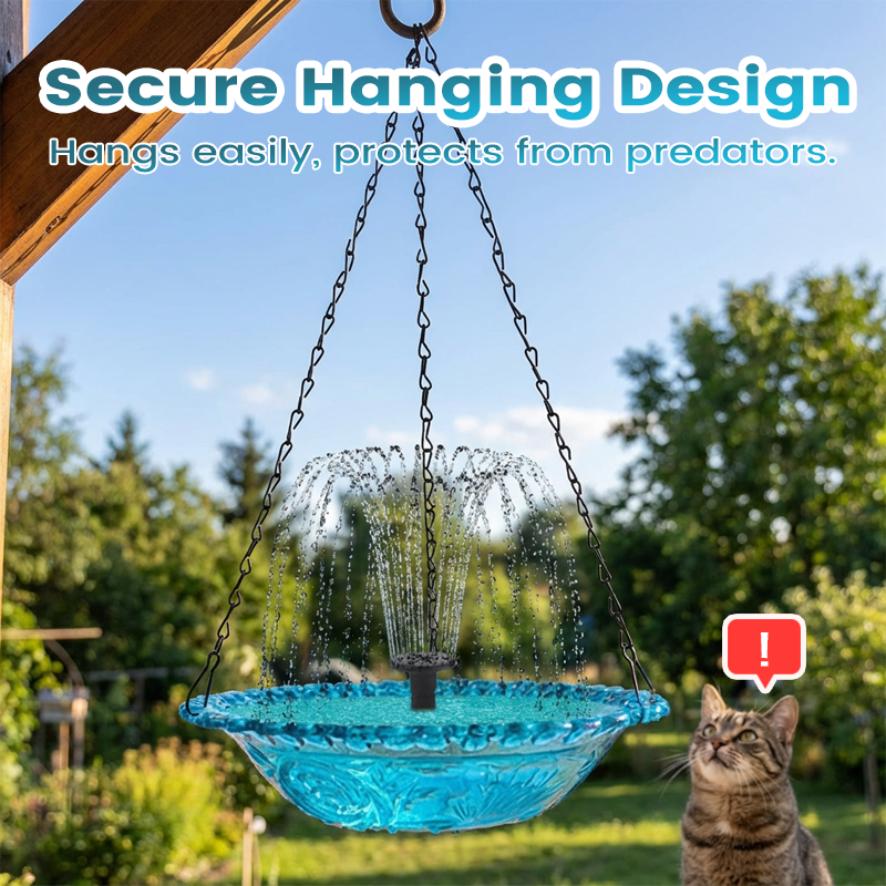 💖Mother’s Day Sale: 50% OFF!💖Outdoor Hanging Fountain Bird Bath & Feeder