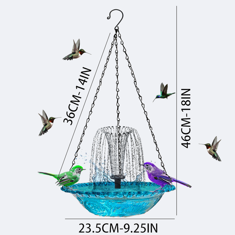 💖Mother’s Day Sale: 50% OFF!💖Outdoor Hanging Fountain Bird Bath & Feeder