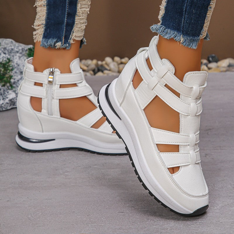 🎁New Arrival 50% OFF💥Women's Fashion Breathable Wedge Sandals with Side Zipper Closure