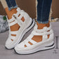🎁New Arrival 50% OFF💥Women's Fashion Breathable Wedge Sandals with Side Zipper Closure