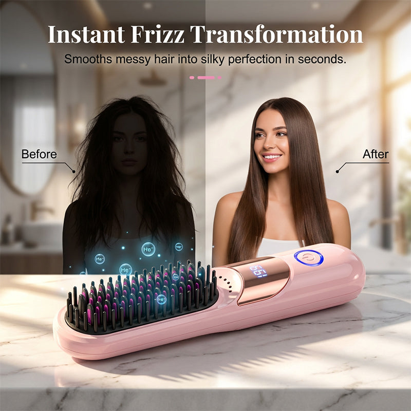 🥳2026 HOT SALE🥳💞50K+ SOLD!👵✨ 50% OFF! 3-Temp Ionic Straightening Comb – Anti-scald design, gentle on hair. Adds shine, reduces frizz. Perfect for safe daily styling. 🌸🛡️